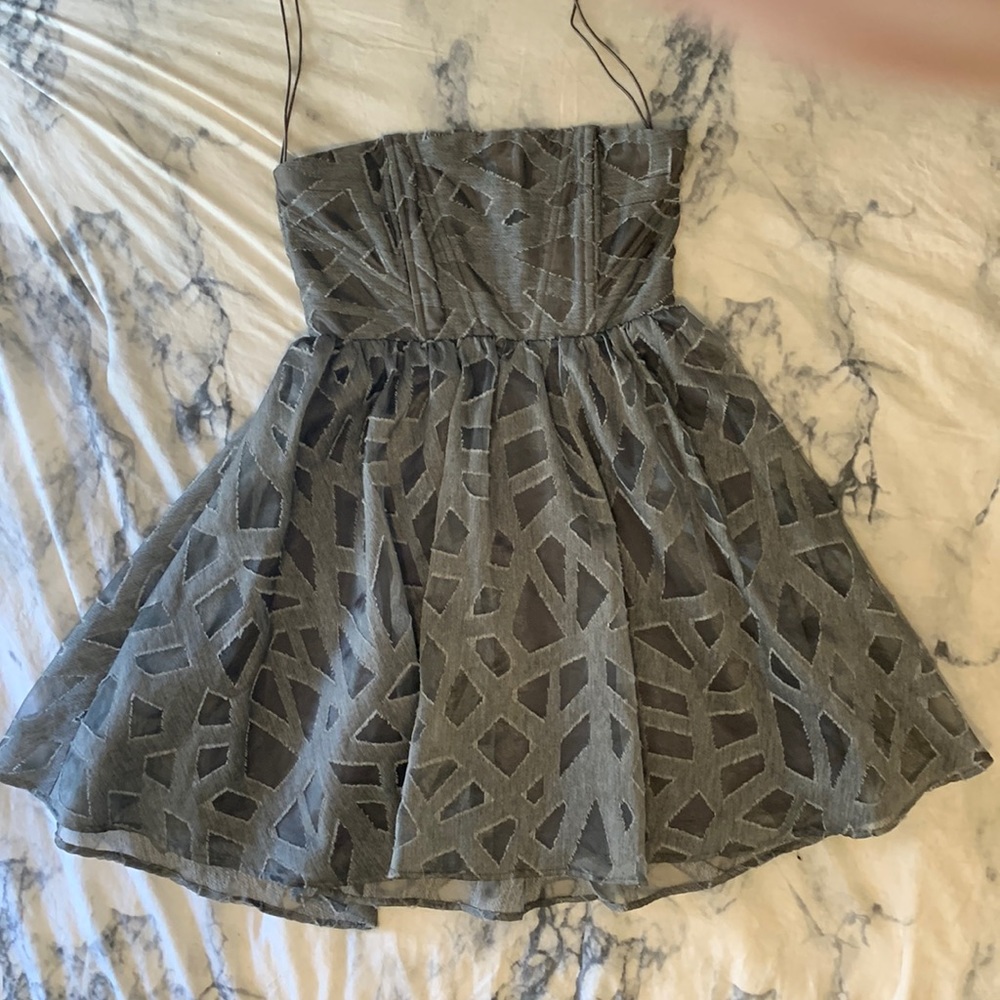 Alice and Olivia Grey Party Dress